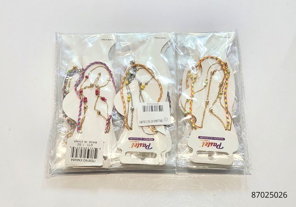 TOBILLERAS SET DE 3 COLORES