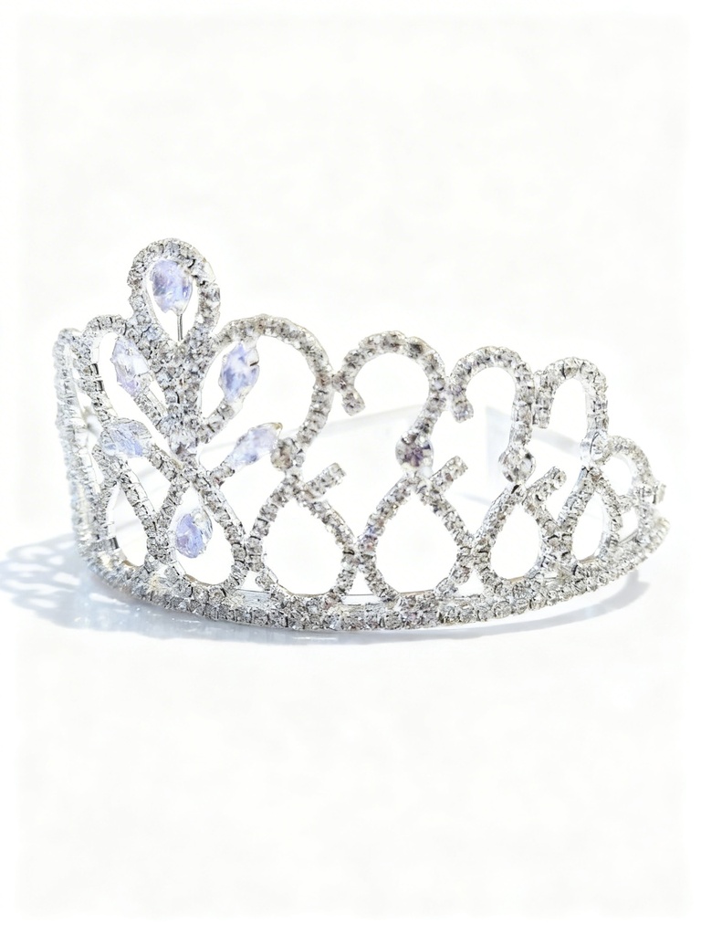 TIARAS CORONAS PLATEADA (HHL-6694S)