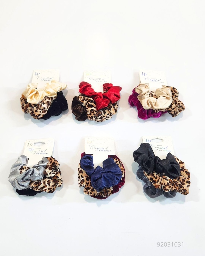 MOÑERAS SATINADAS ANIMAL PRINT SET DE 3