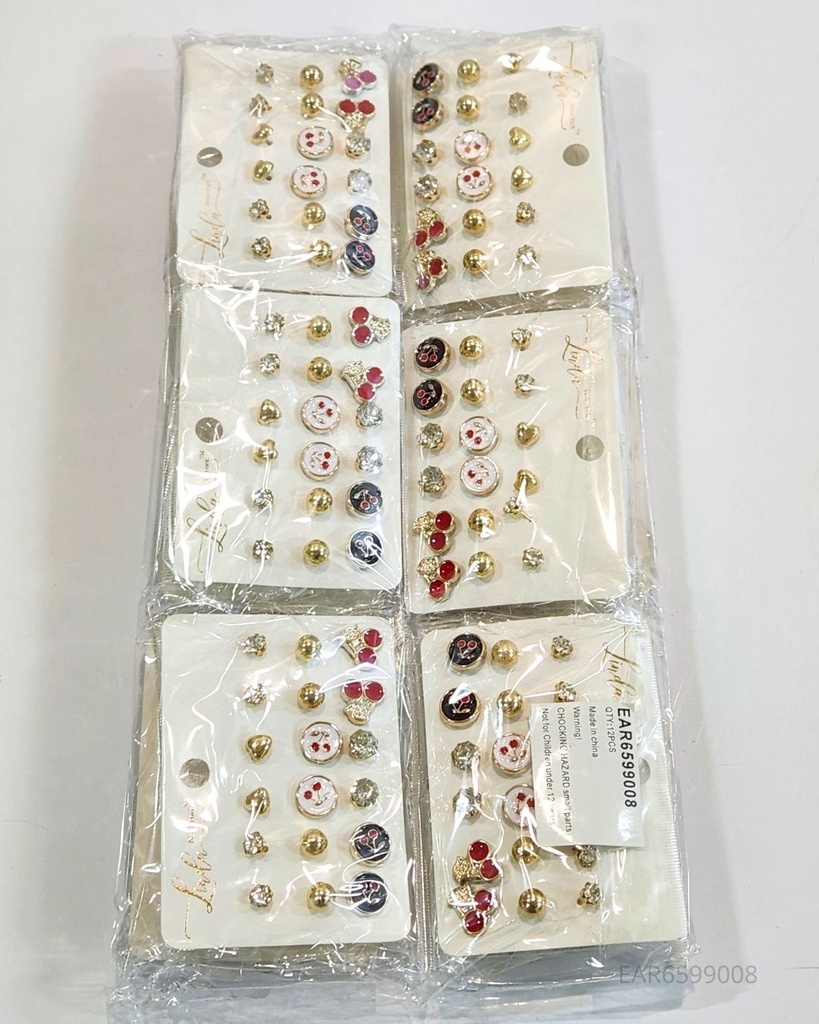 ZARCILLOS TOPITOS CEREZA SET DE 9