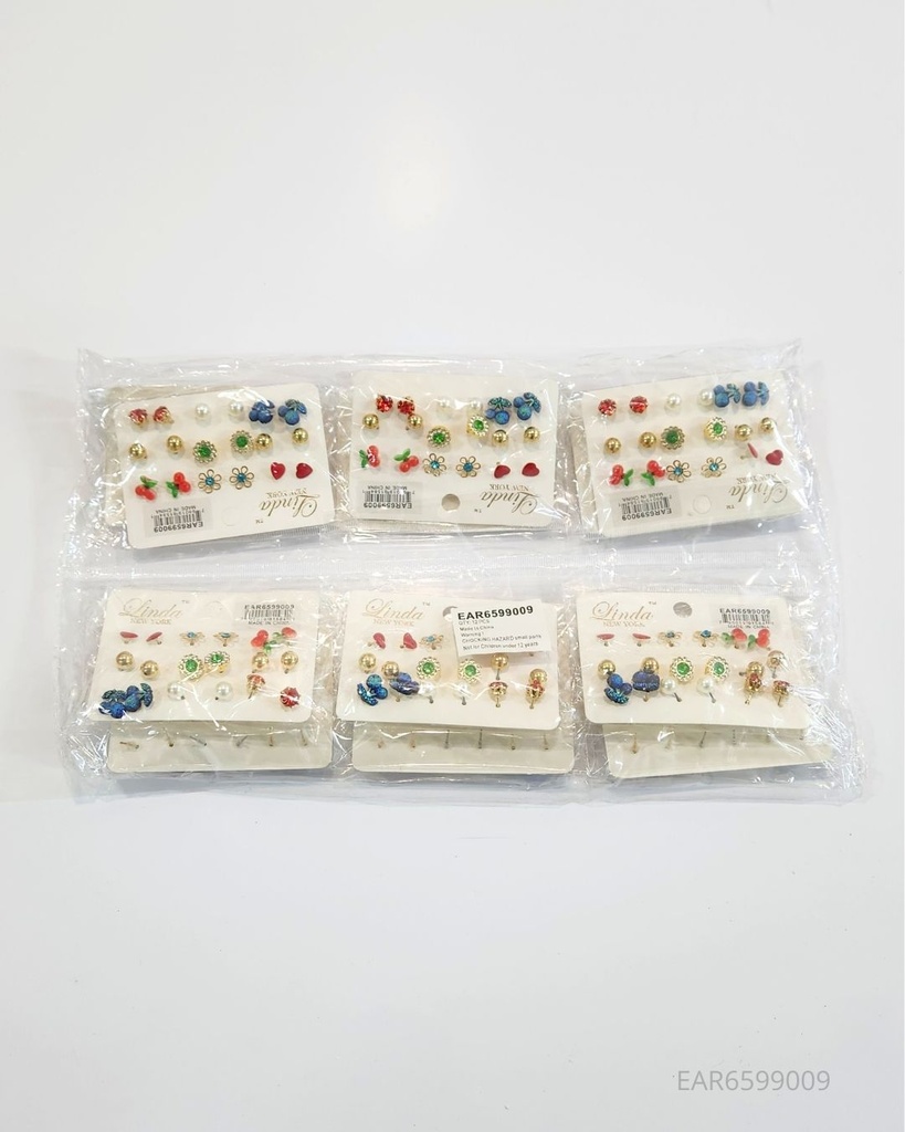 ZARCILLOS TOPITOS CEREZA SET DE 9