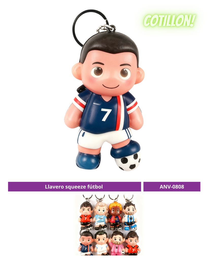 LLAVERO  SQUEEZE JUGADORES FUTBOL