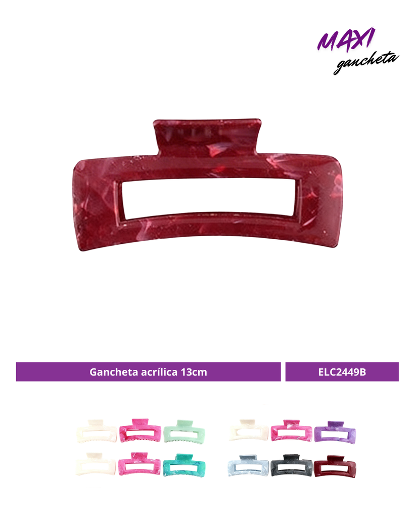 GANCHETA COLORES 13CM CUADRADA