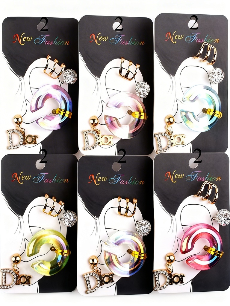 EAR CUF COLORES TRANSPARENTE X5