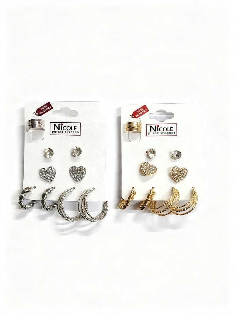 ZARCILLOS ARGOLLAS SET DE 5 PARES