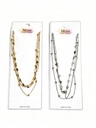 COLLAR CADENA CORAZONES X3
