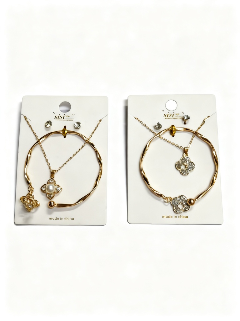 SET COLLAR Y PULSERA FLOR