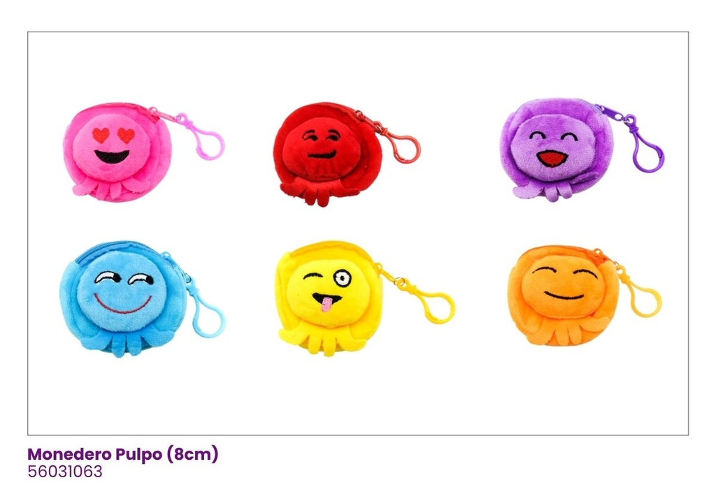 MONEDEROS PULPO REVERSIBLE PEQUEÑO