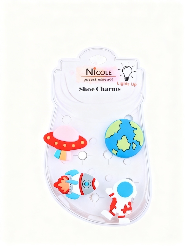 BOTONES CHARMS CROCS ASTRONAUTA LED