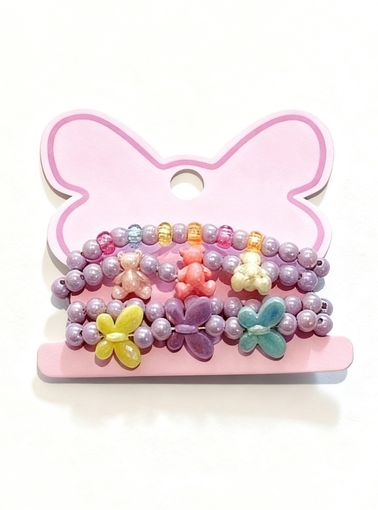PULSERAS DE NIÑAS SET DE 4 MARIPOSA