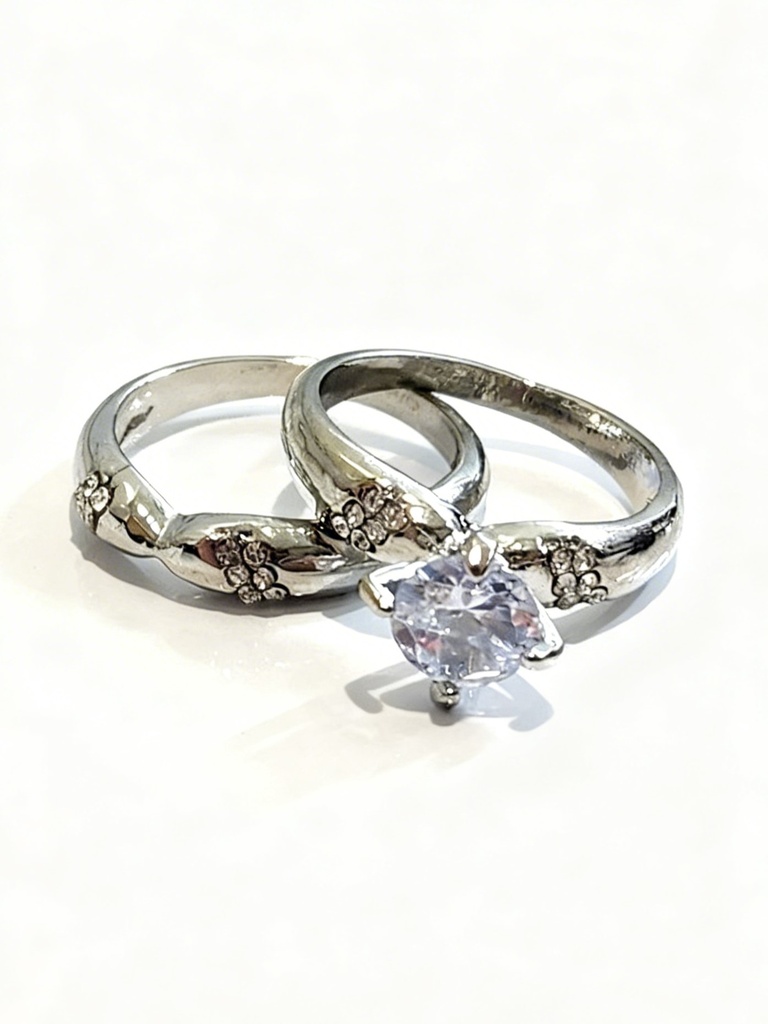 ANILLOS PIEDRA SET DE 2 PAR