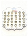 ZARCILLOS TOPITOS BRILLANTES SET DE15 