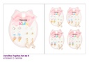 ZARCILLOS TOPITOS NIÑA SET DE 6 UNICORNIO