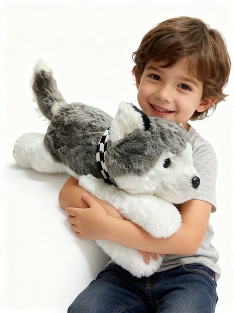 PELUCHE LOBO SIBERIANO 50CM