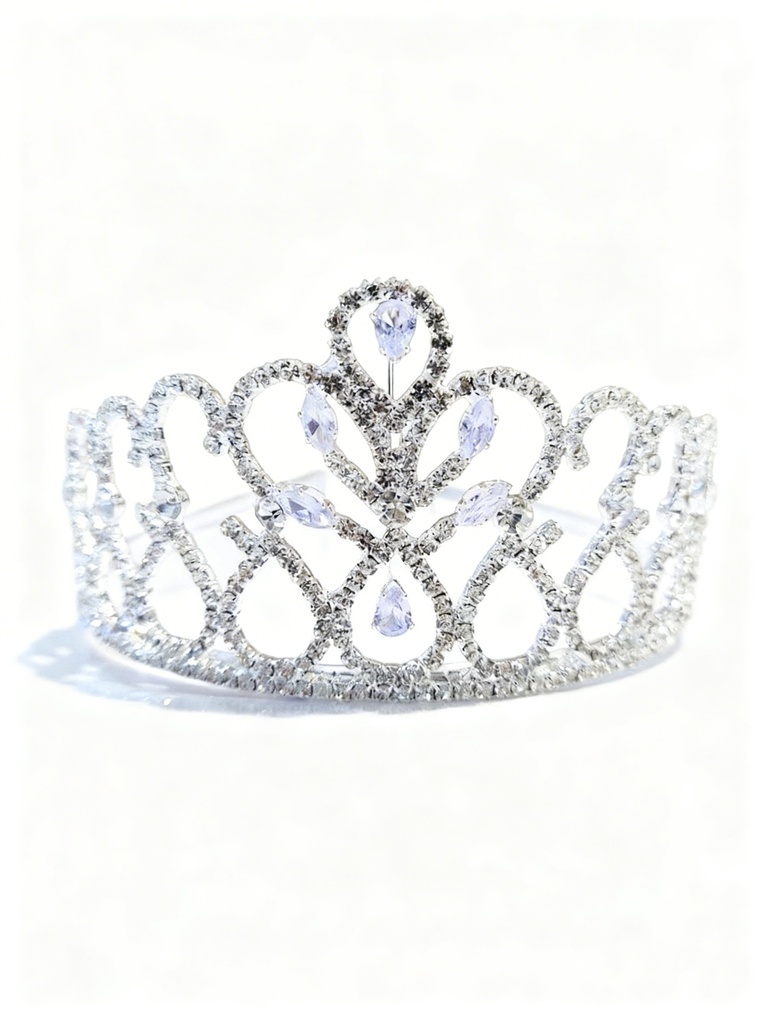 TIARAS CORONAS PLATEADA (HHL-6694S)