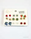 ZARCILLOS TOPITOS CEREZA SET DE 9