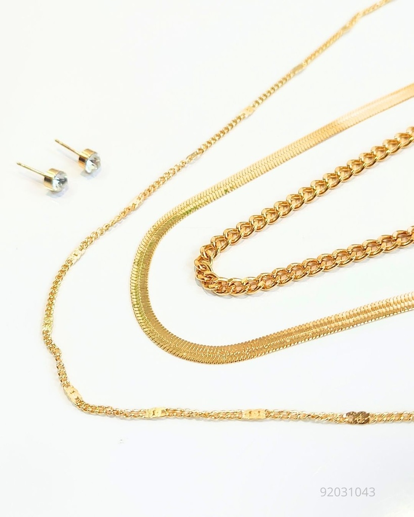 COLLARES CADENAS SET DE 3