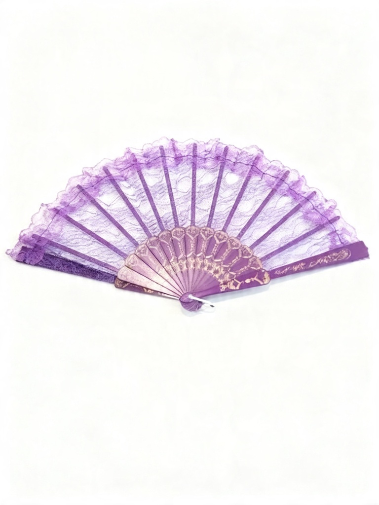 ABANICOS ENCAJE COLORES