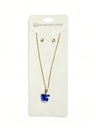 COLLAR ACERO MARIPOSA CRISTAL