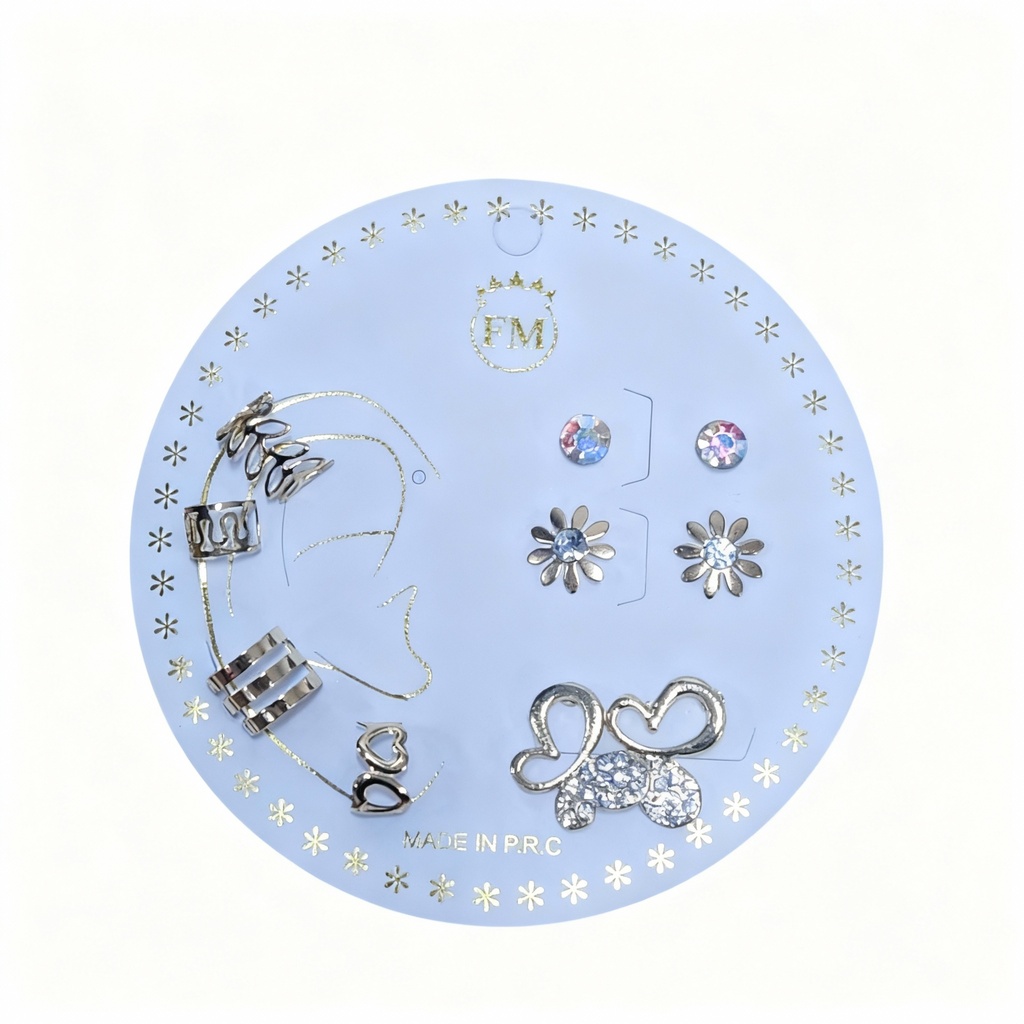 TOPITOS Y EAR CUFF MARIPOSA X5