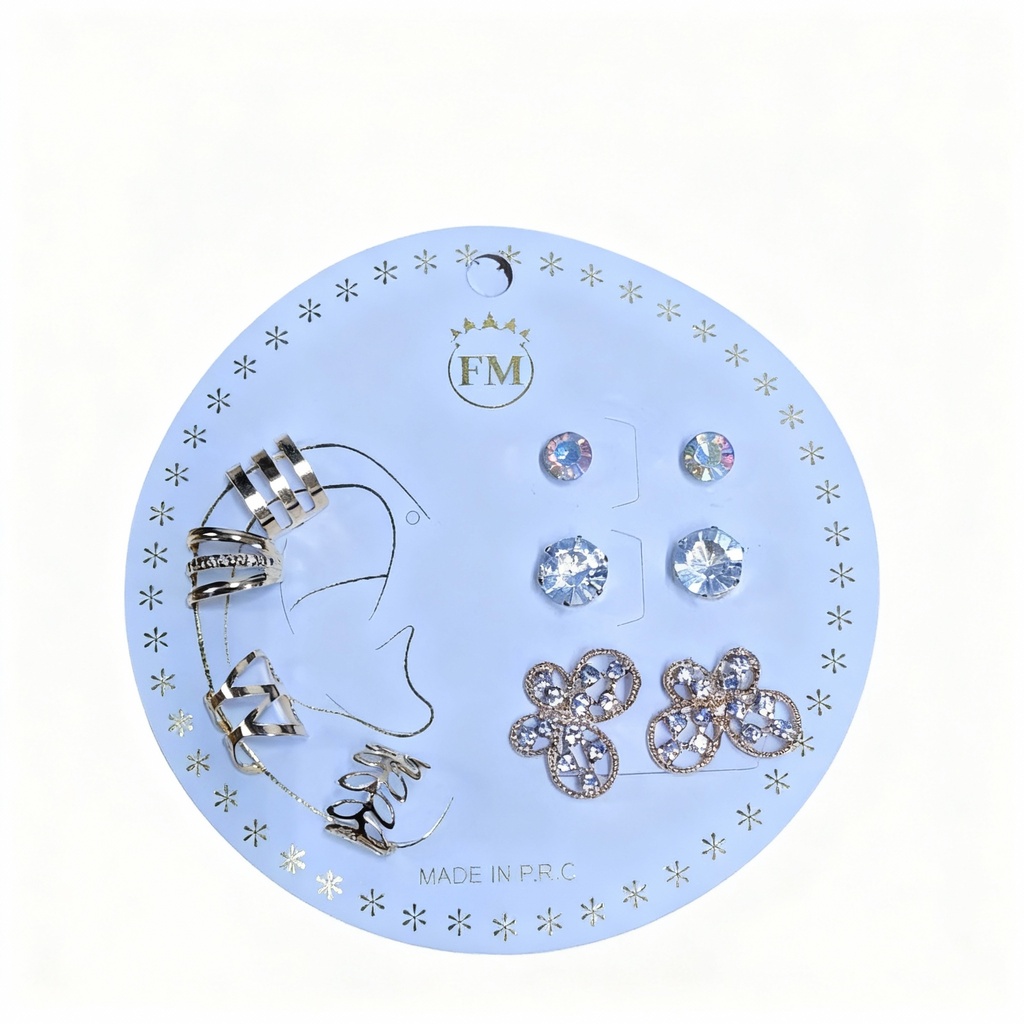 TOPITOS Y EAR CUFF MARIPOSA X5