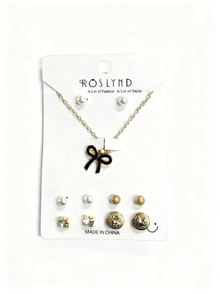 SET COLLAR Y TOPITOS NIÑA LAZO