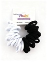 COLA LYCRA 3CM BLANCA Y NEGRA X30