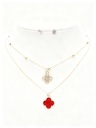 COLLAR CADENA TREBOL X2