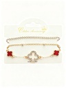 PULSERA CADENA TREBOL X3