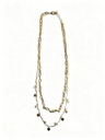 COLLAR CADENA CORAZONES PIEDRA X2