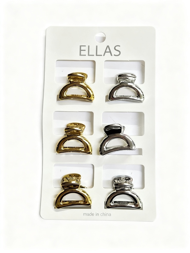 SET GANCHETA DORADA Y PLATEADA X6
