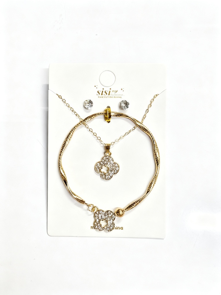 SET COLLAR Y PULSERA FLOR