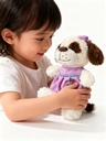 PELUCHE PERRITA CON VESTIDO 30CM