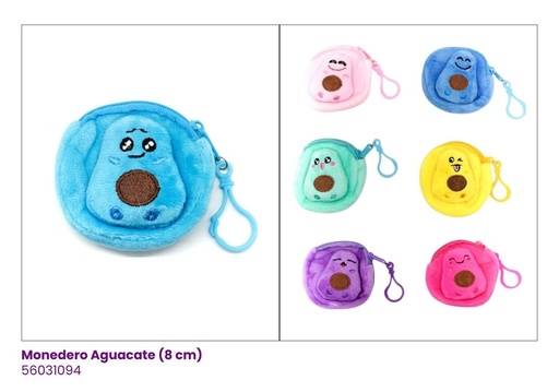 [56031094] MONEDEROS AGUACATE PELUCHE