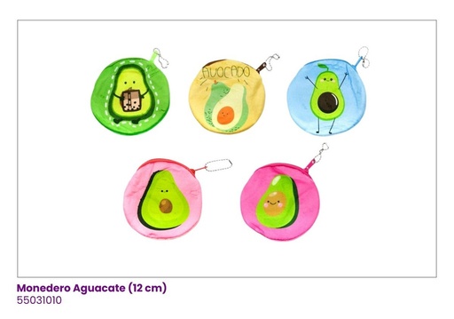 [55031010] MONEDEROS PELUCHE AGUACATE