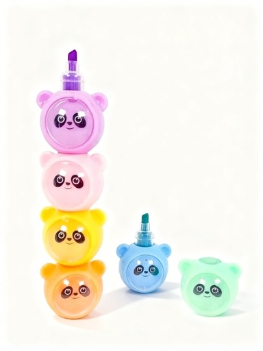 [74031036] RESALTADORES MARCADORES SET DE 6 PANDA