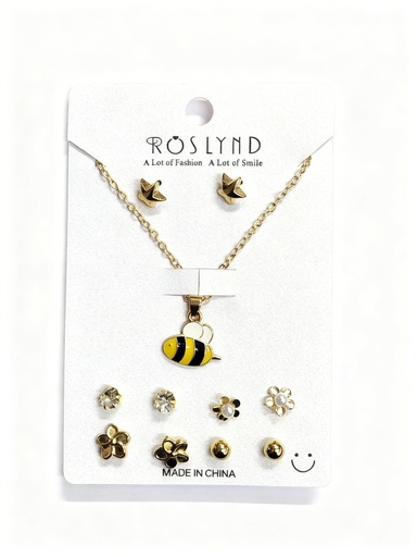 [TOPO-34] SET COLLAR Y TOPITOS NIÑA ABEJA