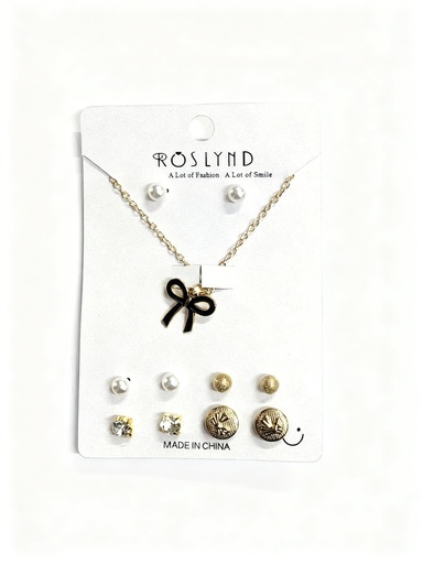 [TOPO-26] SET COLLAR Y TOPITOS NIÑA LAZO