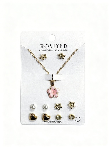 [TOPO-36] SET COLLAR Y TOPITOS NIÑA FLOR