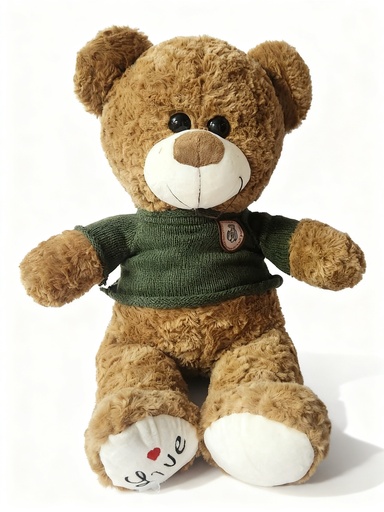 [CS135] PELUCHE OSO MARRON CAMISA 50cm