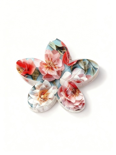 [YCP-3743] GANCHETA ACRILICA FLORES