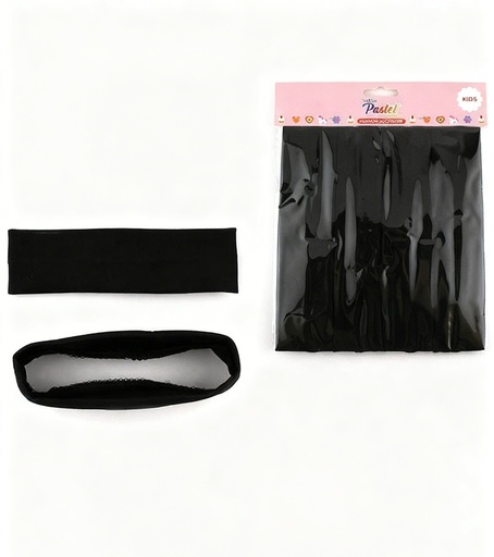 [ELBN2542BK]  BANDANA NEGRA LISA X4