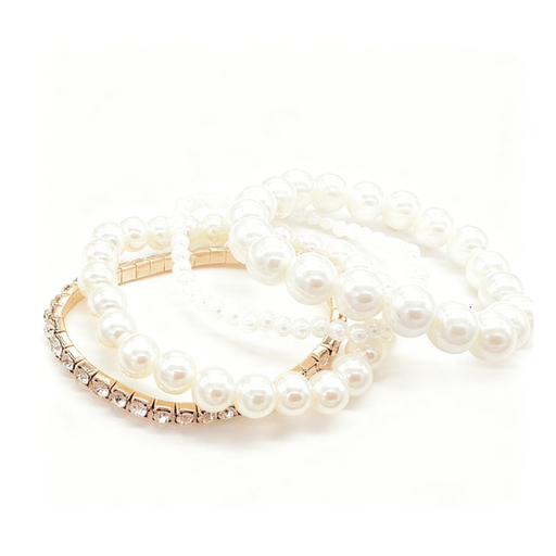 [BL-7918] PULSERA  PERLA X4