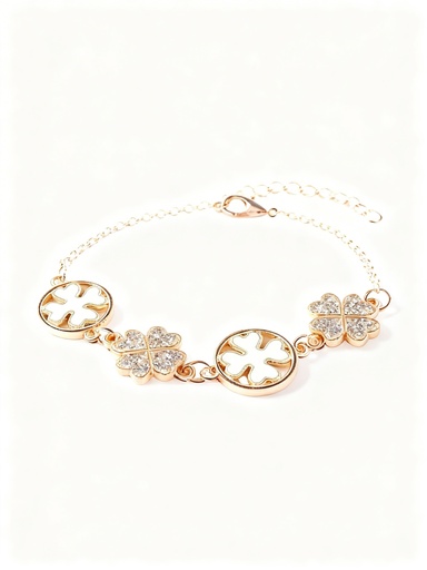 [IBR-3699] PULSERA CADENA TREBOL