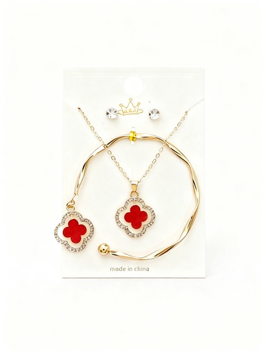[RNK-0865R6] SET COLLAR Y PULSERA TREBOL