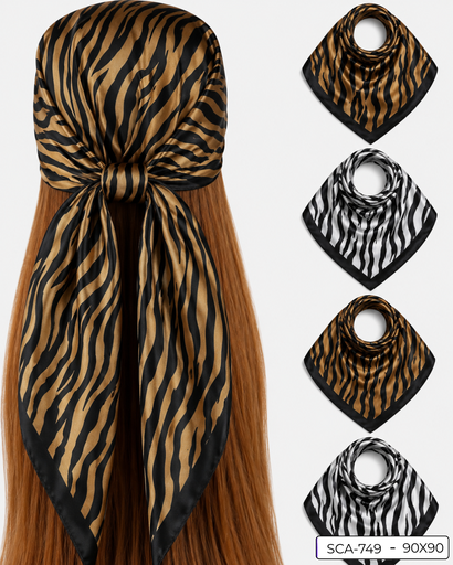 [SCA-749] PAÑOLETA SEDA ANIMAL PRINT 90X90CM 