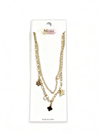 [CK2294] COLLAR CADENA TREBOL X3