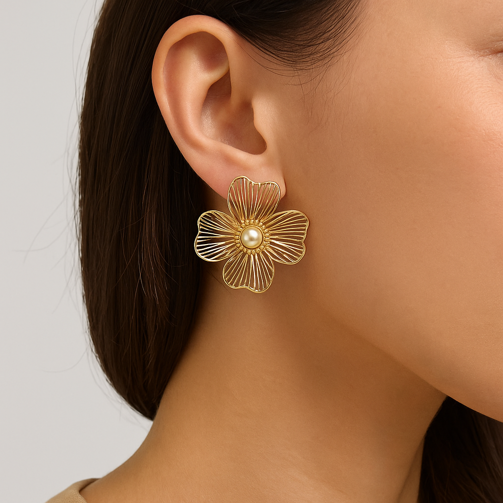 ZARCILLOS FLOR (3.5 CM)