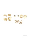 ZARCILLOS TOPITOS CORAZON Y EAR CUFF