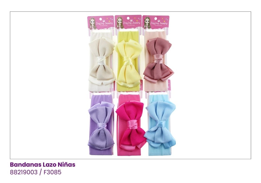 BANDANAS NIÑA COLORES PASTELES